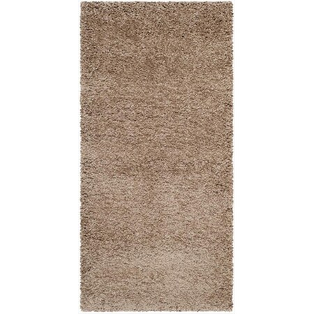 Safavieh 3 x 5 ft. Rectangle Dark Beige Milan Shag Rug SG180-1414-3